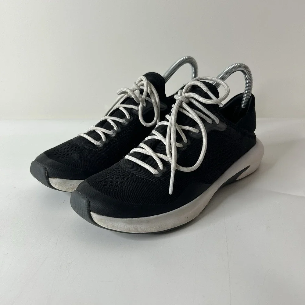 Olukai Kaholo Women's 7.5 Black Lace Up Casual Sneakers Tennis Walking FLAWS